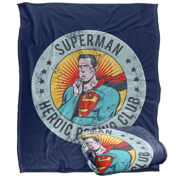 Superman Heroic Posing Club Blanket
