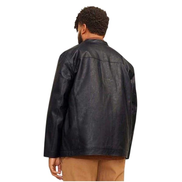 Jack And Jones Mens PU Plus Biker Jacket