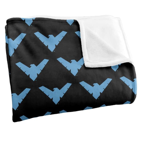 Batman All Over Logo Nightwing Blanket