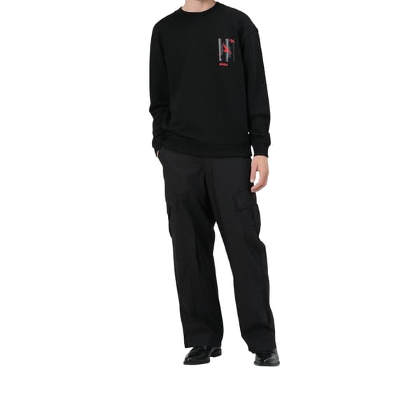 Hugo Mens Graphic Print Drop Shoulder Regular Sweatshirt