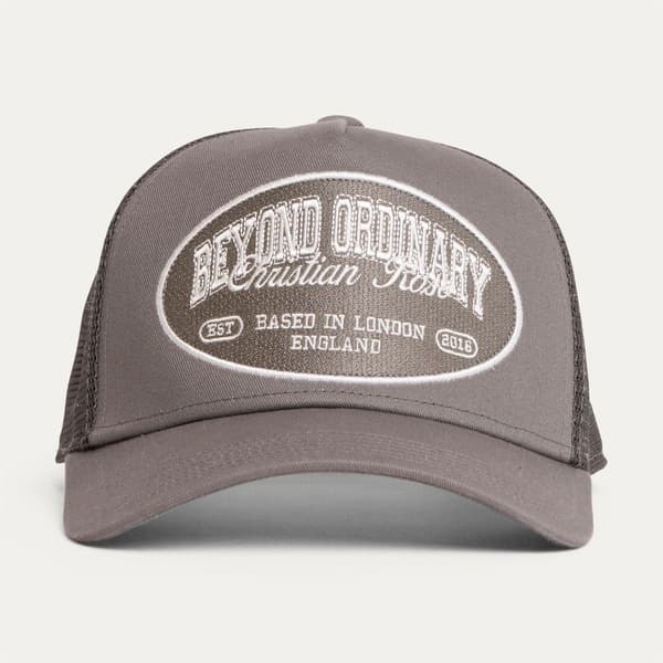 Christian Rose Embroidered Patch Trucker Cap