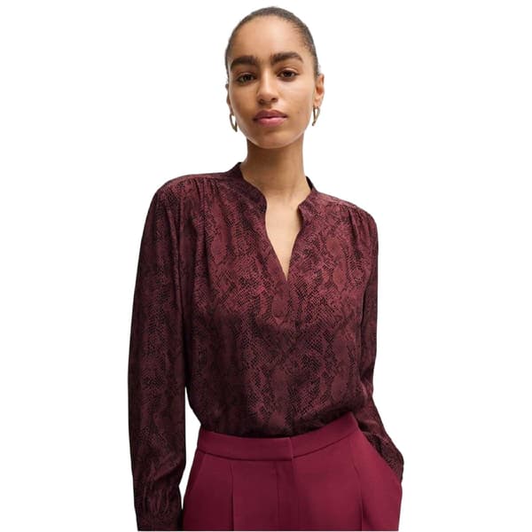 Boss Womens/Ladies Snake Print Long-Sleeved Blouse