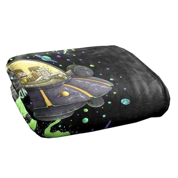 Rick And Morty Drunk Rick Ship Soft Touch Blanket