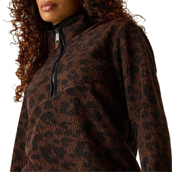 Regatta Dam Frankie Leopardmönstrad Borg Half Zip Fleece