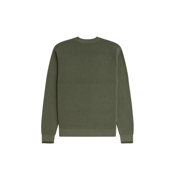 Fred Perry Herrtröja med broderad logotyp i våffelstickning