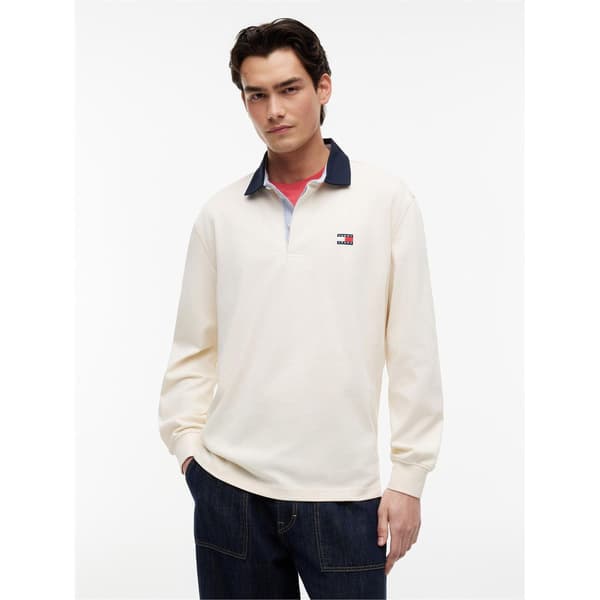 Tommy Jeans Långärmad Pikétröja för Herr