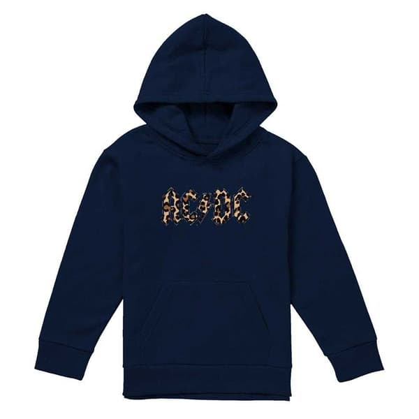 AC/DC Childrens/Kids Leopard Print Pull Over Hoodie