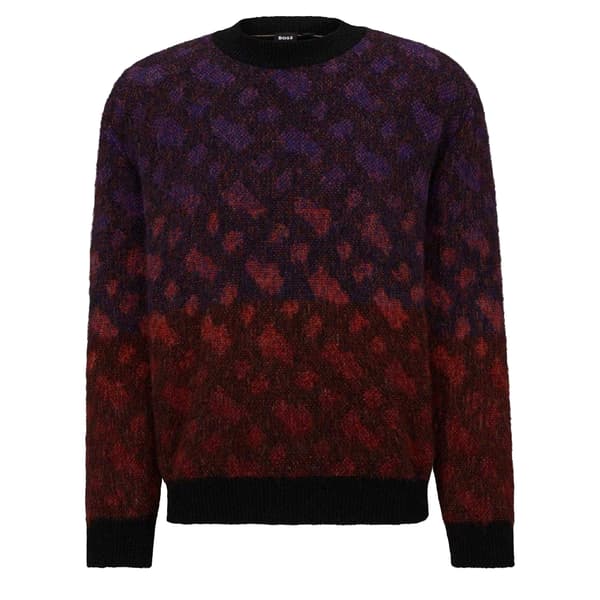 Boss Mens Geometric Regular Jumper