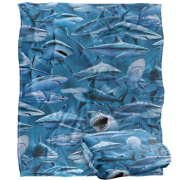 Royce McClure Attack Silky Great White Shark Supersoft Blanket