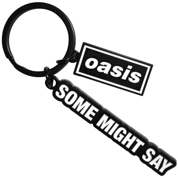 Oasis Some Might Say Logo Keyring