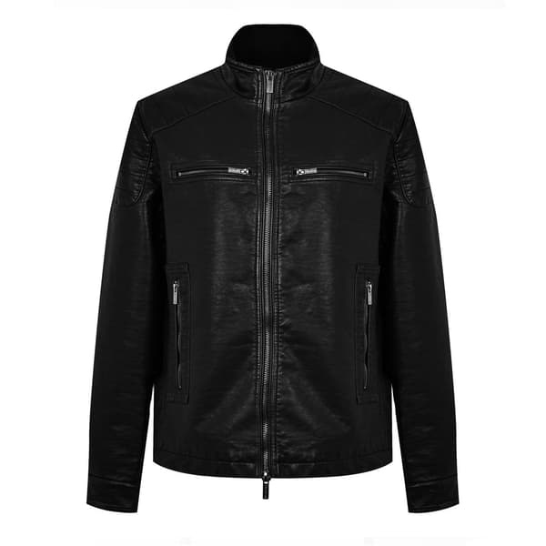 Firetrap Herr Faux Läder Bikerjacka