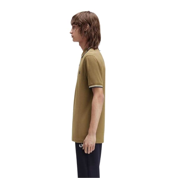 Fred Perry Pikétröja med dubbla ränder för män