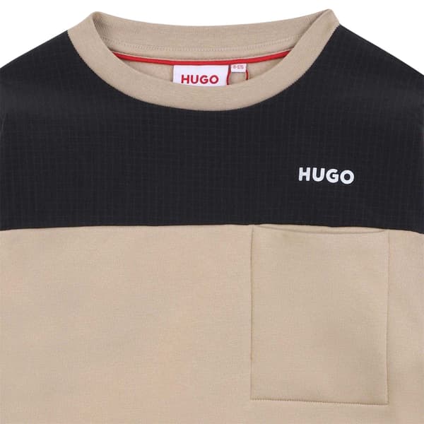 Hugo Childrens/Kids Patch Crew Neck Sweatshirt