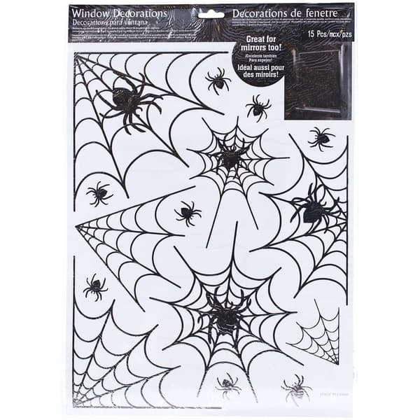 Smiffys Spider Window Stickers