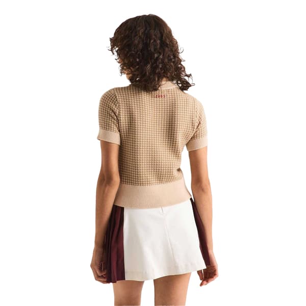 Slazenger Dam Houndstooth Stickad Topp