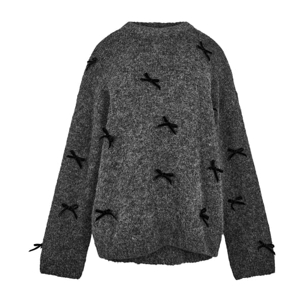 Edited Dam/Dam Bailee Bow Stickad Oversized Tröja
