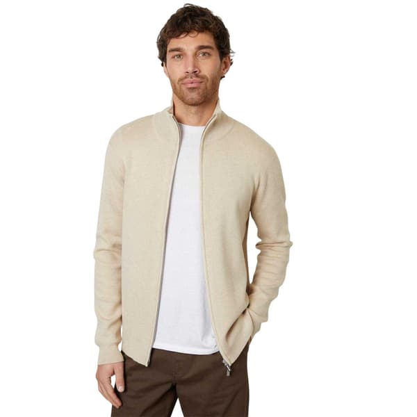 Threadbare Herr Wynnstay Stickad Kofta med Hel Dragkedja
