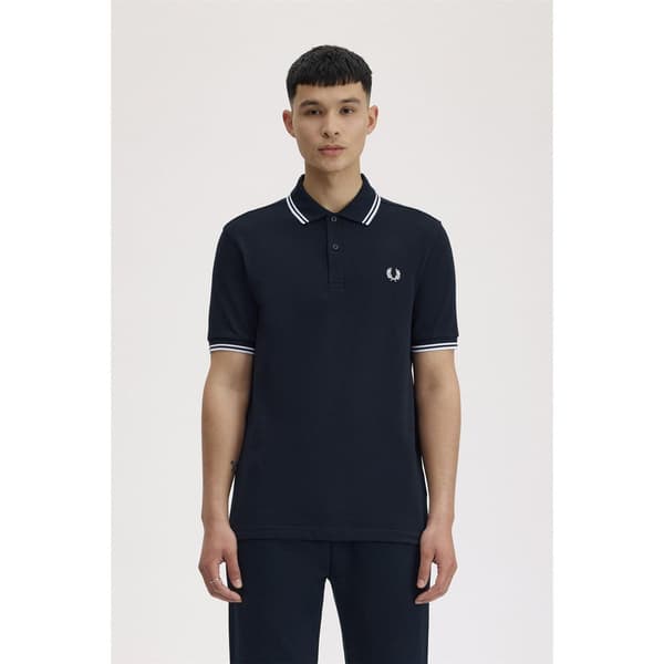 Fred Perry Pikétröja med dubbla ränder för män