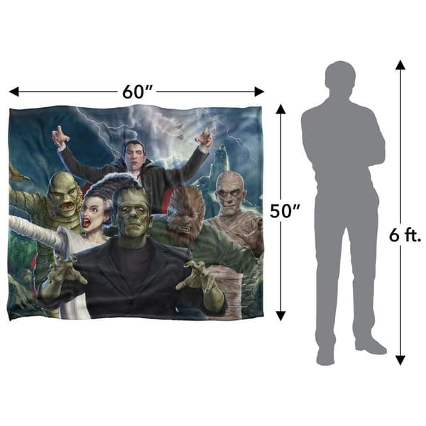 Universal Monsters Silky Group Soft Touch Blanket