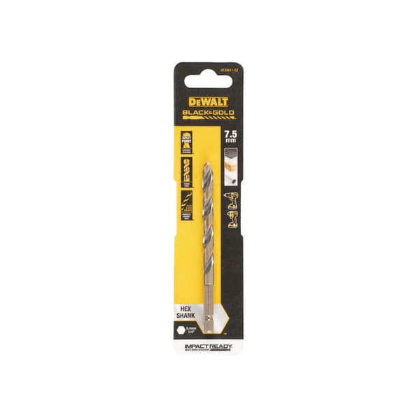 Dewalt Power Tools Black&gold Hex Hss-g Drill Bits