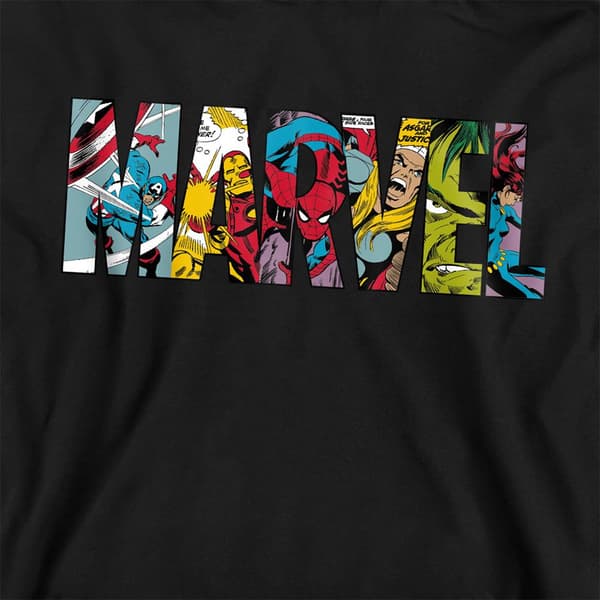 Marvel Childrens/Kids Characters Logo Pullover Hoodie