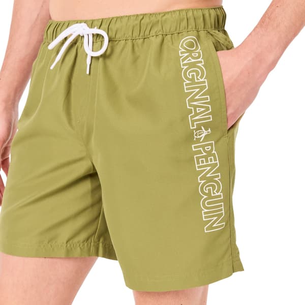 Original Penguin Badshorts med logotyp för män