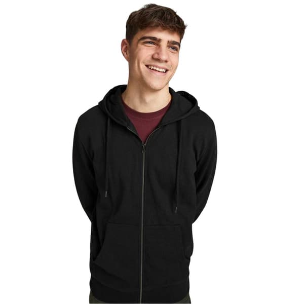 Jack And Jones Herre Basic hættetrøje med fuld lynlås til mænd