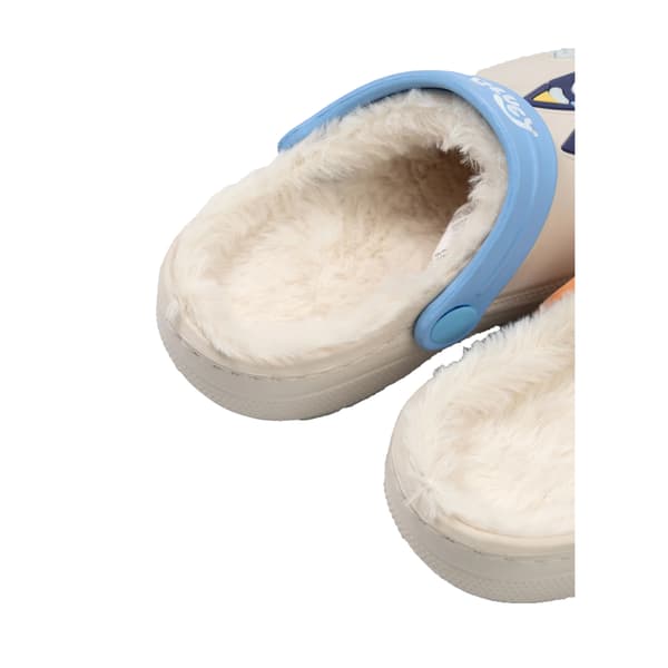 Bluey Childrens/Kids Character Faces Fur Lined Clogs