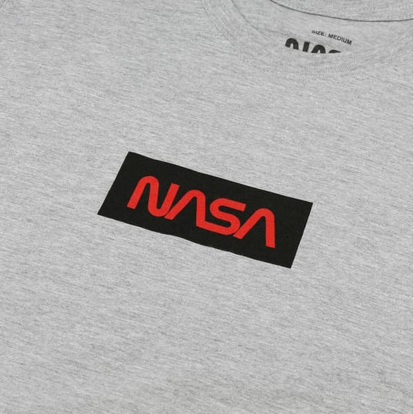 NASA T-shirt med boks logo til mænd