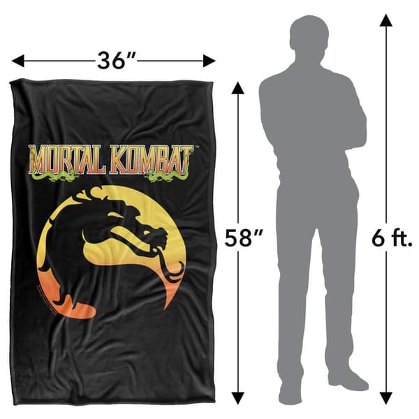 Mortal Kombat Klassic Logo Supersoft Blanket