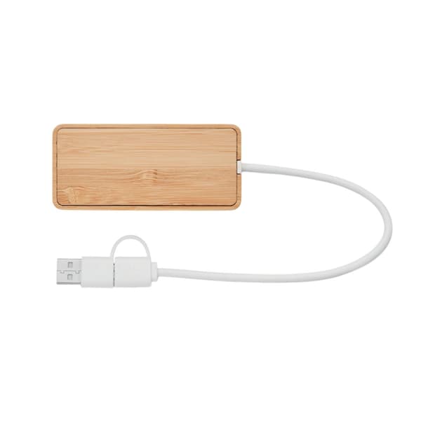 MidOcean Hubbam USB-hubb i bambu