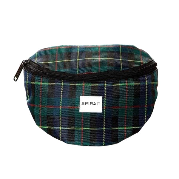 Spiral Plaid Bum Bag