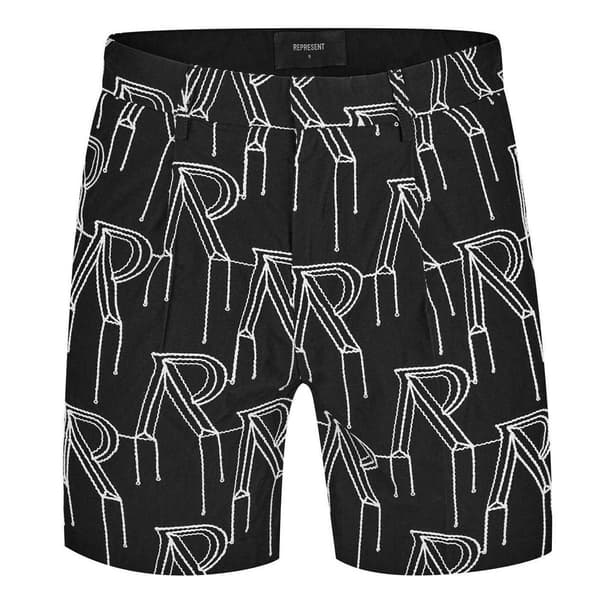 Represent Mens Monogram Tailored Shorts