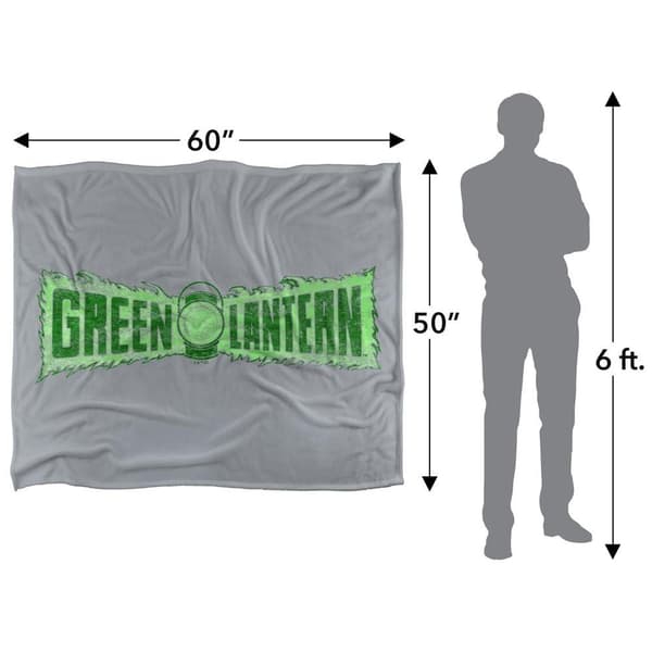 Green Lantern Text Logo Soft Touch Blanket