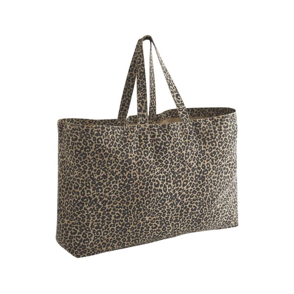 Westford Mill Leopard Print Canvas Oversized Tote Bag