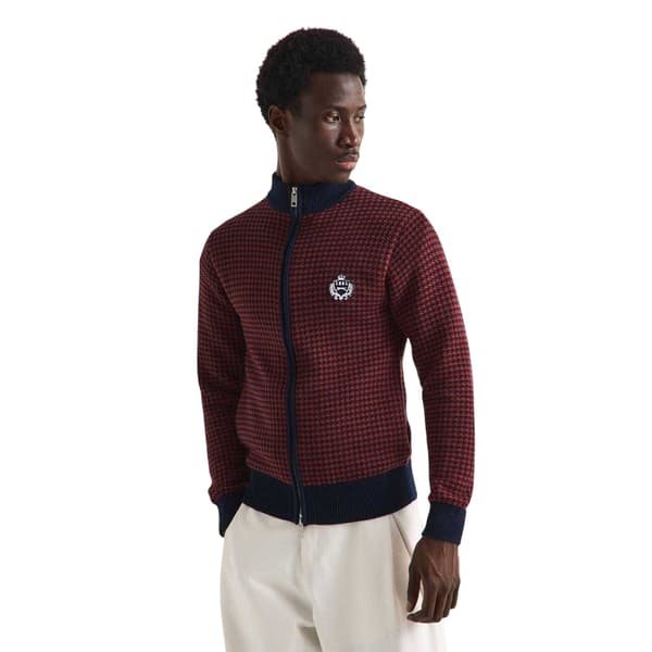 Slazenger Mens Last Orders Houndstooth Track Top