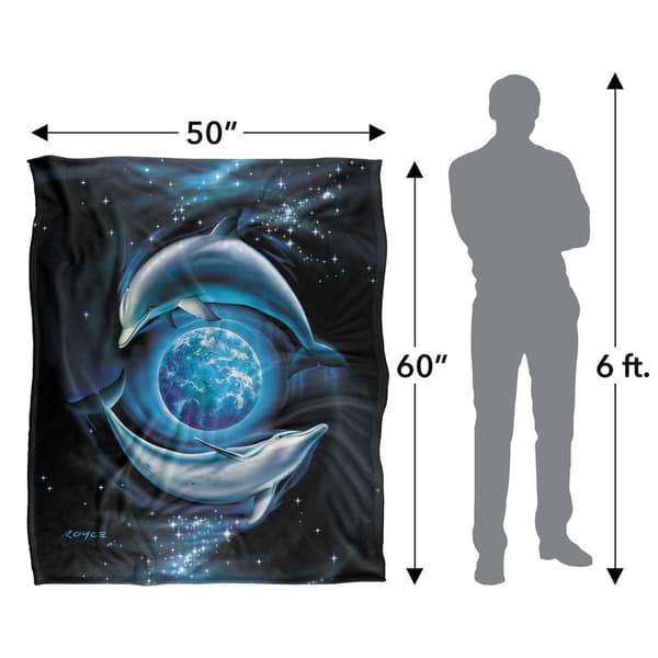 Royce McClure Silky Dolphin Planet Supersoft Blanket