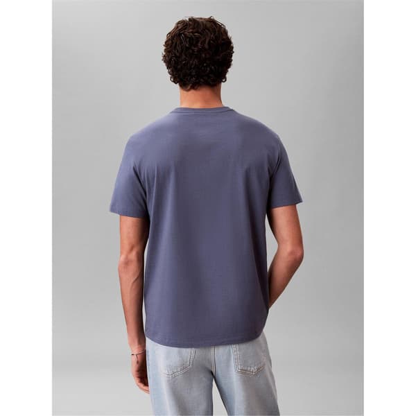Calvin Klein Herr Box Logo Bomull Rundhalsad Regular T-shirt