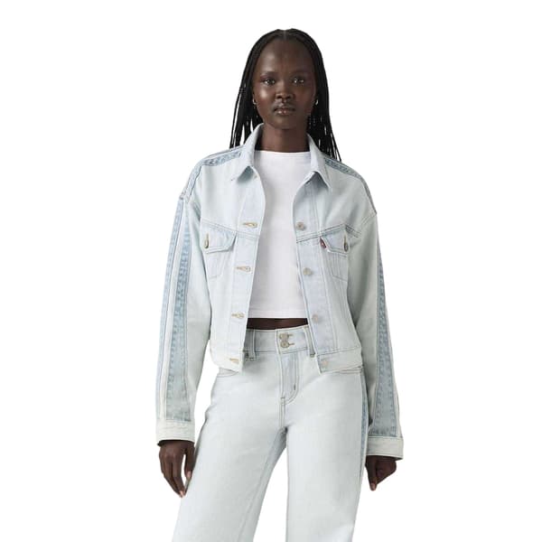 Levis Dam/Kvinnor Randig Bomullsjeansjacka