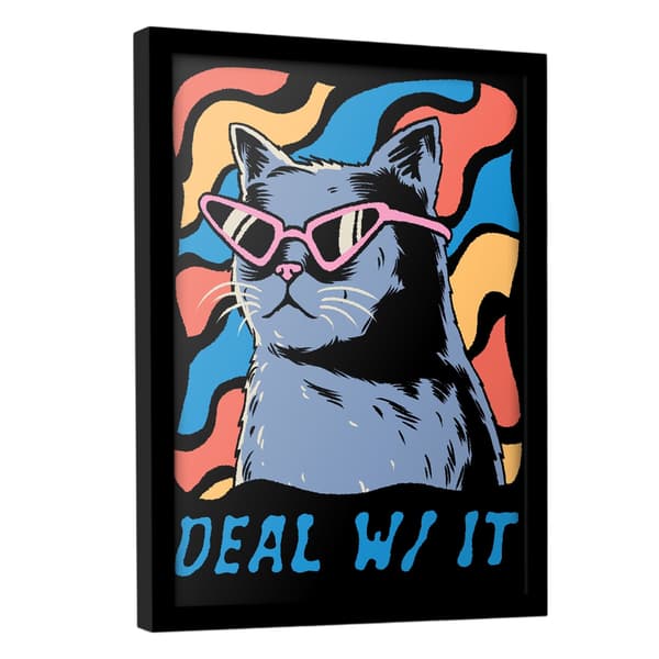 Popcorn Punk Deal With It Framed Poster
