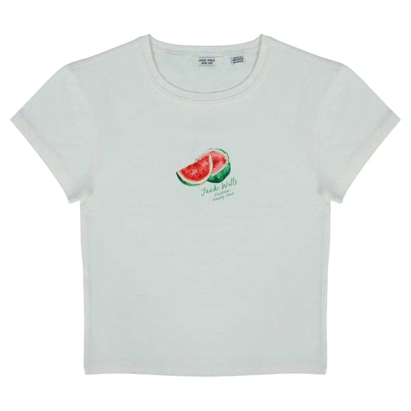 Jack Wills Dam/Dam Vattenmelon Bomull Crop Top