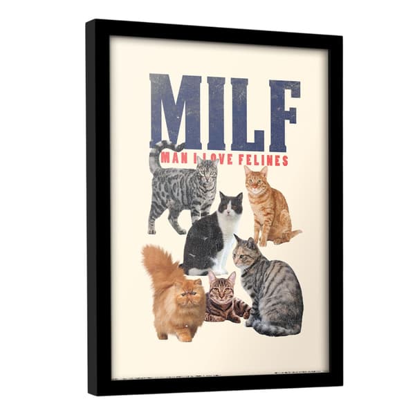 Threadless Milf Cats Inramad Affisch