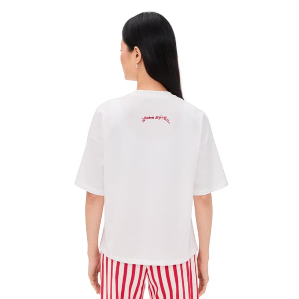 Never Fully Dressed Dam/Dam Grafiskt Tryck Oversized Kortärmad T-shirt