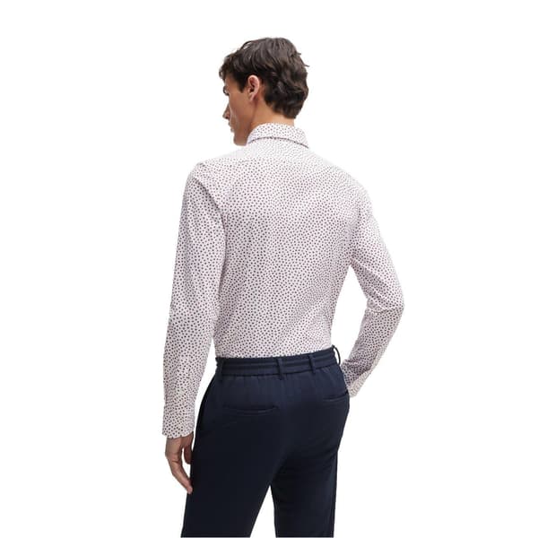 Boss Mens Micro-Dot Oxford Spread Collar Formal Shirt