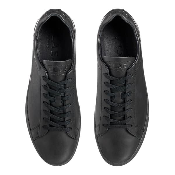 CLAE Mens Bradley Leather Low Cut Flat Trainers