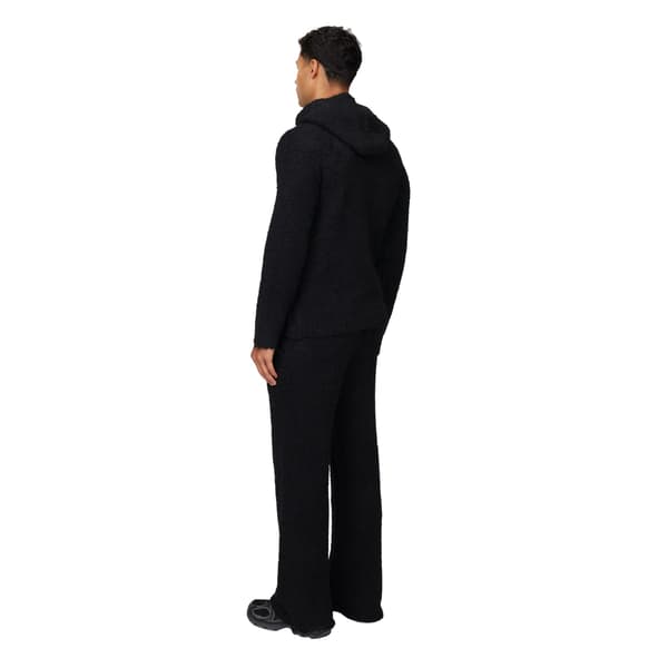 Good For Nothing Mens Knitted Fluffy Pull Over Oversized Hoodie
