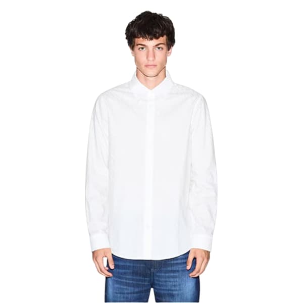 Armani Exchange Herrskjorta med texturerad krage
