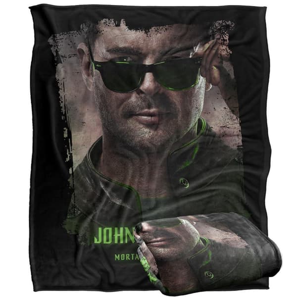 Mortal Kombat 2 Johnny Cage Portrait Soft Touch Blanket