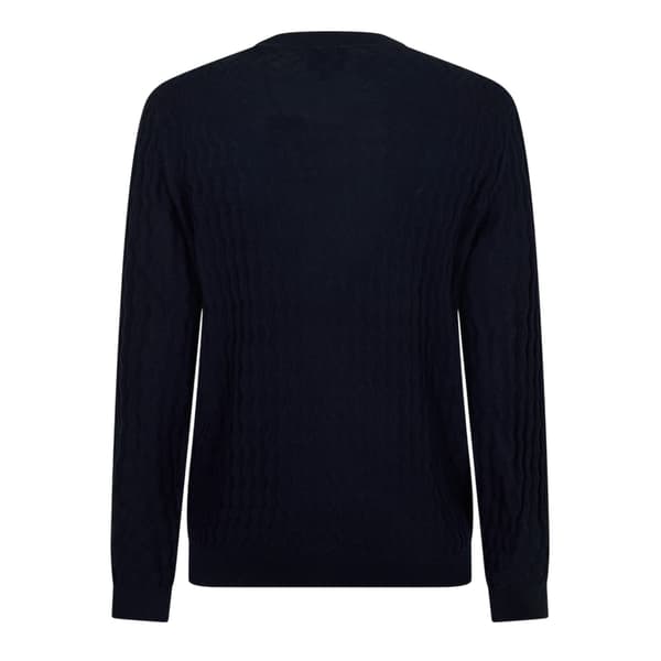Armani Exchange Herrar Texturerad Stickad Tröja