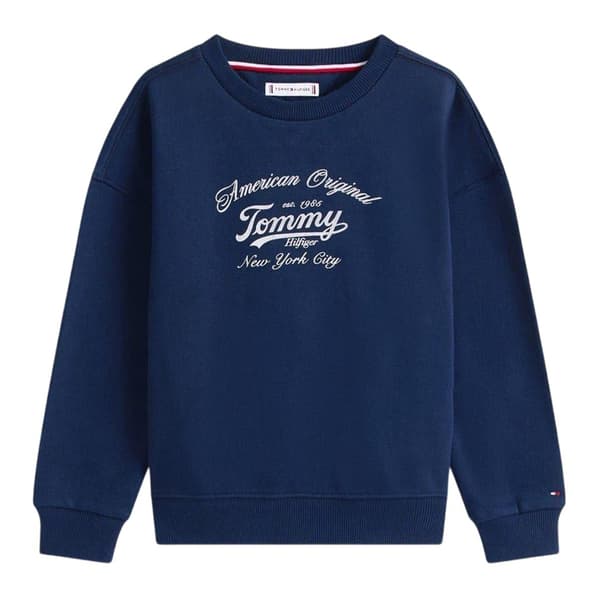 Tommy Hilfiger Barn/Kids Script Crew Neck Sweatshirt